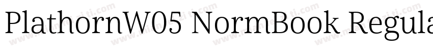 PlathornW05 NormBook Regular字体转换